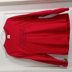 Understand Binary Long Sleeve Tee Shirt Red Adult XL